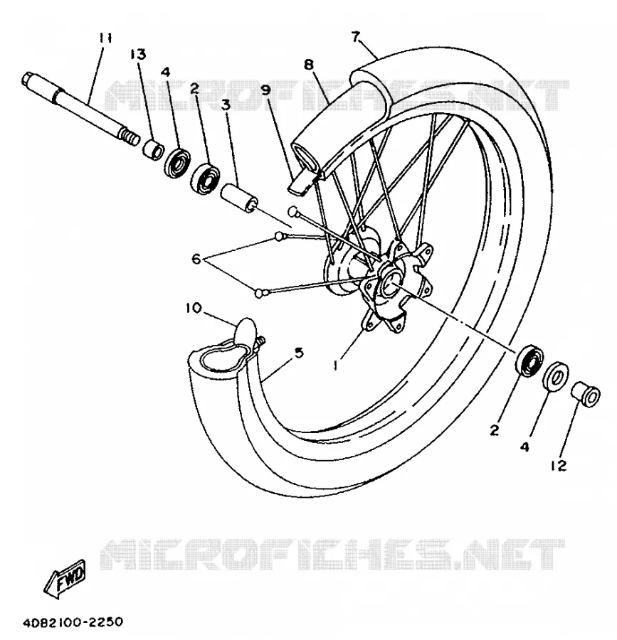 ROUE AVANT Yamaha MOTO 125 1992 YZ  YZ125D