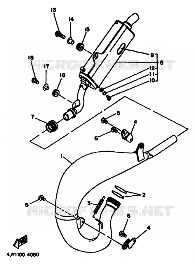 ECHAPPEMENT Yamaha MOTO 125 1994 YZ  YZ125F
