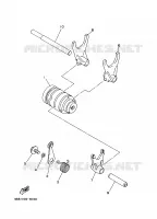 BARILLET DE SELECTION / FOURCHETTES pour Yamaha YZ 1997