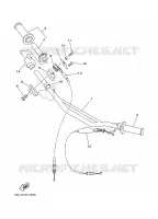 GUIDON ET CABLES pour Yamaha YZ 1997