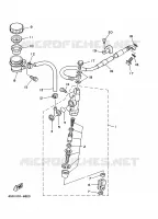 MAITRE CYLINDRE DE FREIN ARRIERE pour Yamaha YZ 1997