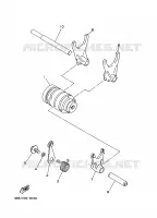 BARILLET DE SELECTION / FOURCHETTES pour Yamaha YZ 1997