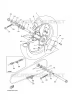 ROUE ARRIERE pour Yamaha YZ 1997
