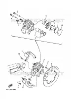 ETRIER DE FREIN ARRIERE pour Yamaha YZ 1997