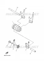 BARILLET DE SELECTION / FOURCHETTES pour Yamaha YZ 1997