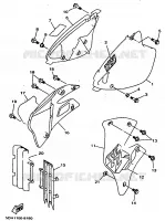 COUVERCLE LATERAL pour Yamaha YZ 1998