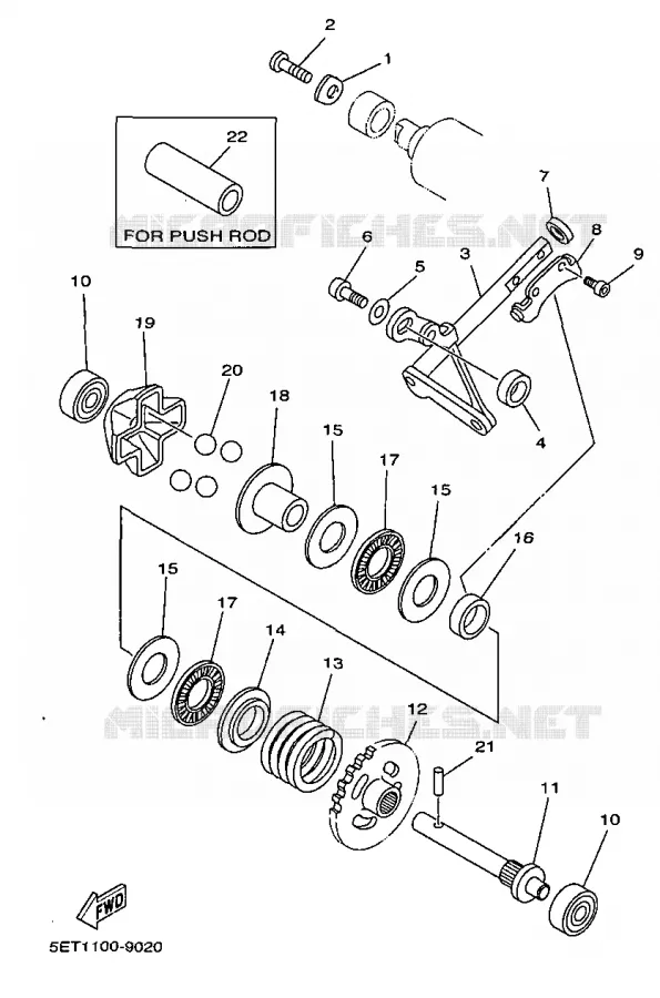 VALVE D'ECHAPPEMENT Yamaha MOTO 125 1999 YZ  YZ125L
