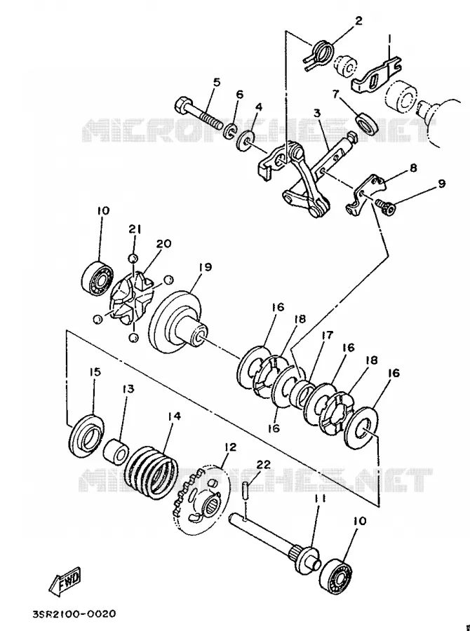 VALVE D'ECHAPPEMENT Yamaha MOTO 125 1990 YZ  YZ125LC