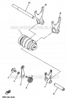 BARILLET DE SELECTION / FOURCHETTES pour Yamaha YZ 1996