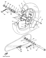ROUE ARRIERE pour Yamaha YZ 1996