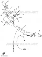GUIDON ET CABLES pour Yamaha YZ 1996
