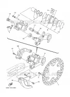 ETRIER DE FREIN ARRIERE pour Yamaha YZ 2004