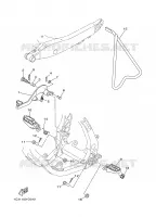 BEQUILLE / REPOSE PIEDS pour Yamaha YZ 2006