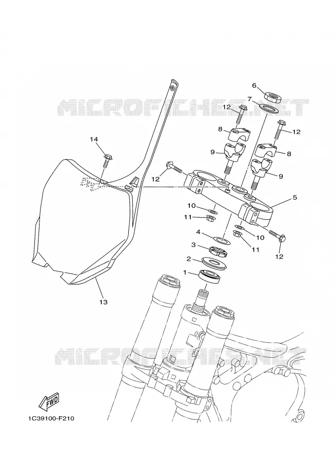 DIRECTION Yamaha MOTO 125 2009 YZ  YZ125Y