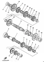 TRANSMISSION pour Yamaha YZ 1986