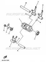 BARILLET DE SELECTION / FOURCHETTES pour Yamaha YZ 1986
