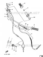 GUIDON ET CABLES pour Yamaha YZ 1986