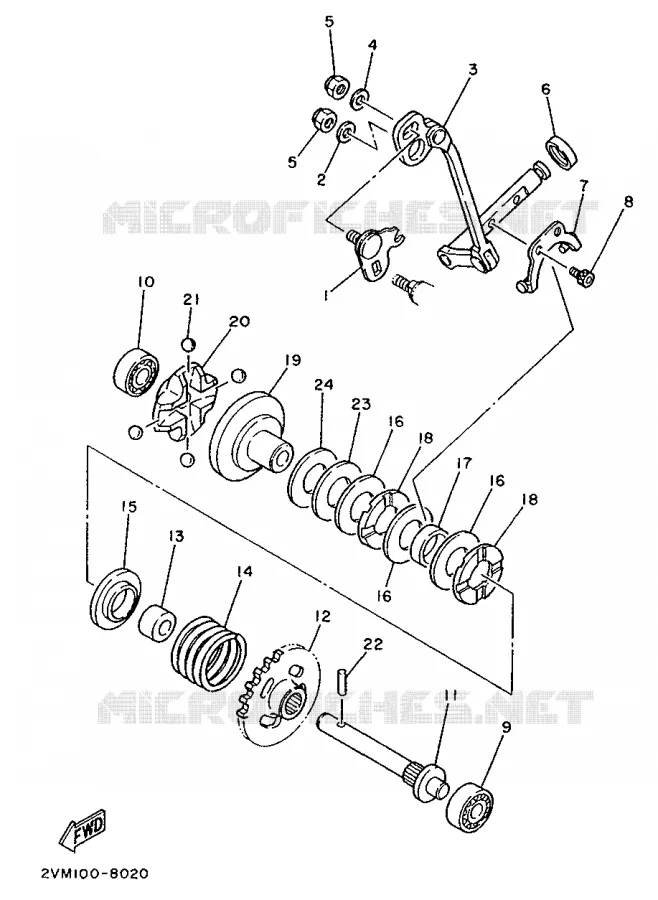 VALVE D'ECHAPPEMENT Yamaha MOTO 250 1988 YZ  YZ250
