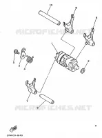 BARILLET DE SELECTION / FOURCHETTES pour Yamaha YZ 1989