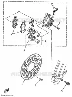 ETRIER DE FREIN AVANT pour Yamaha YZ 1989