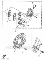 ETRIER DE FREIN AVANT pour Yamaha YZ 1989