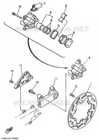 ETRIER DE FREIN ARRIERE pour Yamaha YZ 1989