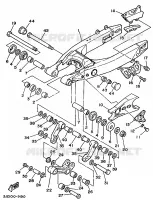 BRAS ARRIERE pour Yamaha YZ 1989
