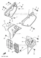 COUVERCLE LATERAL pour Yamaha YZ 1990
