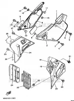 COUVERCLE LATERAL pour Yamaha YZ 1992