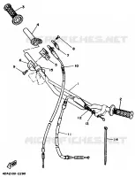 GUIDON ET CABLES pour Yamaha YZ 1992