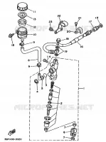 MAITRE CYLINDRE DE FREIN ARRIERE pour Yamaha YZ 1992