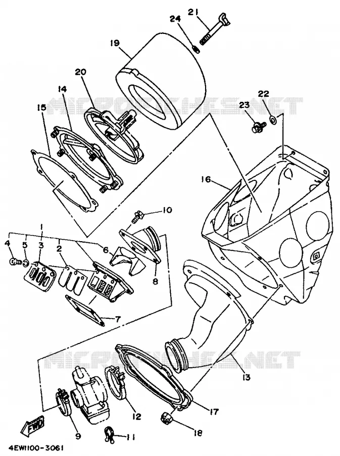 ADMISSION Yamaha MOTO 250 1993 YZ  YZ250