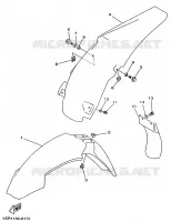 GARDE BOUE pour Yamaha YZ 1997