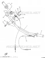 GUIDON ET CABLES pour Yamaha YZ 1998