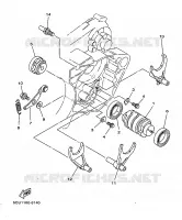 BARILLET DE SELECTION / FOURCHETTES pour Yamaha YZ 1999
