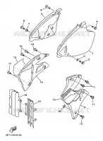 COUVERCLE LATERAL pour Yamaha YZ 1999