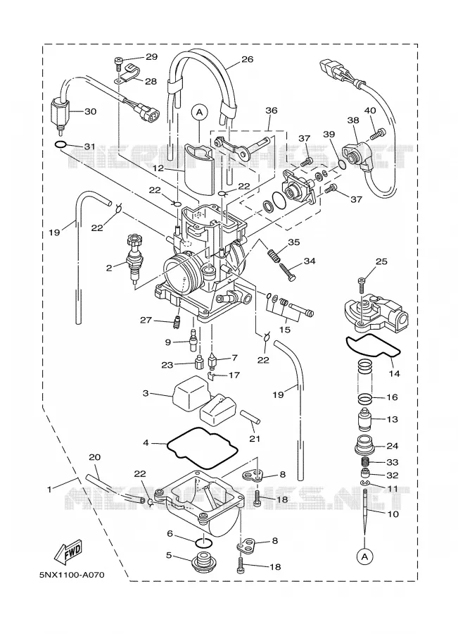 CARBURATEUR Yamaha MOTO 250 2003 YZ  YZ250