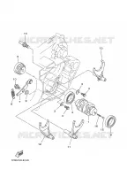 BARILLET DE SELECTION / FOURCHETTE pour Yamaha YZ 2006