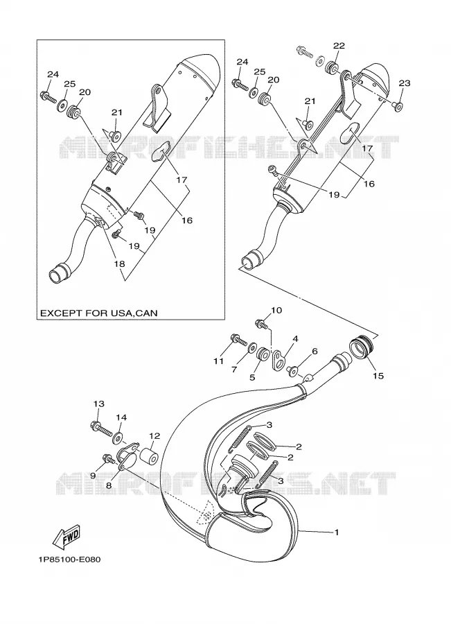 ECHAPPEMENT Yamaha MOTO 250 2006 YZ  YZ250