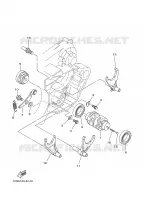 BARILLET DE SELECTION / FOURCHETTE pour Yamaha YZ 2009