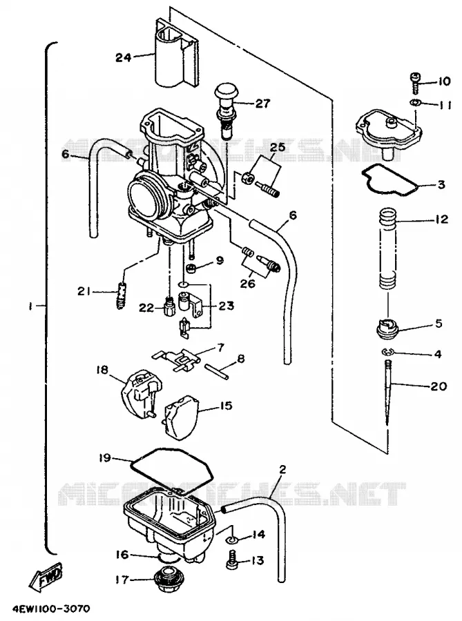 CARBURATEUR Yamaha MOTO 250 1994 YZF  YZ250F