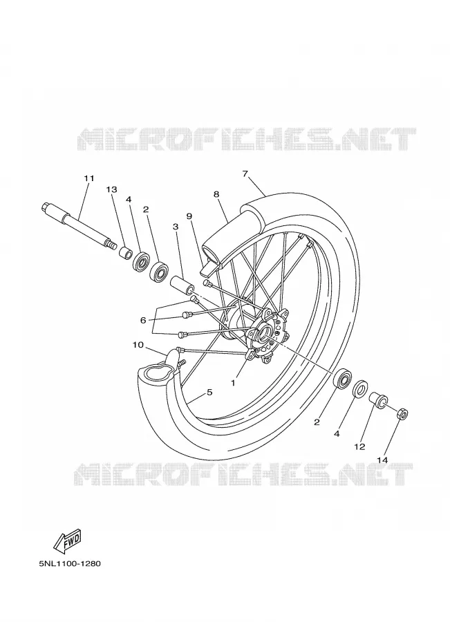 ROUE AVANT Yamaha MOTO 250 2001 YZF  YZ250F