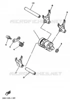 BARILLET DE SELECTION / FOURCHETTES pour Yamaha YZ 1994