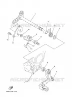 AXE DE SELECTEUR / PEDALE pour Yamaha YZ 2001