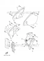 COUVERCLE LATERAL pour Yamaha YZ 2001