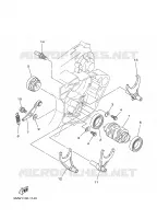 BARILLET DE SELECTION / FOURCHETTES pour Yamaha YZ 2001