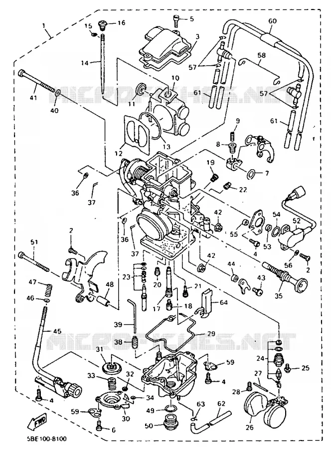 CARBURATEUR Yamaha MOTO 400 1998 YZF  YZ400F