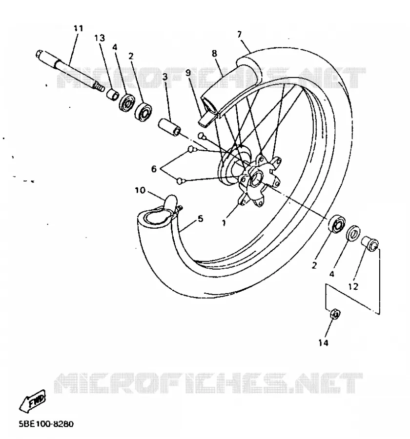 ROUE AVANT Yamaha MOTO 400 1998 YZF  YZ400F