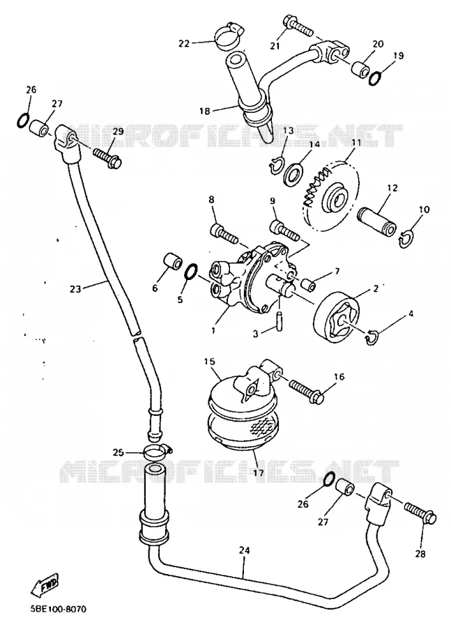POMPE A HUILE Yamaha MOTO 400 1998 YZF  YZ400FK