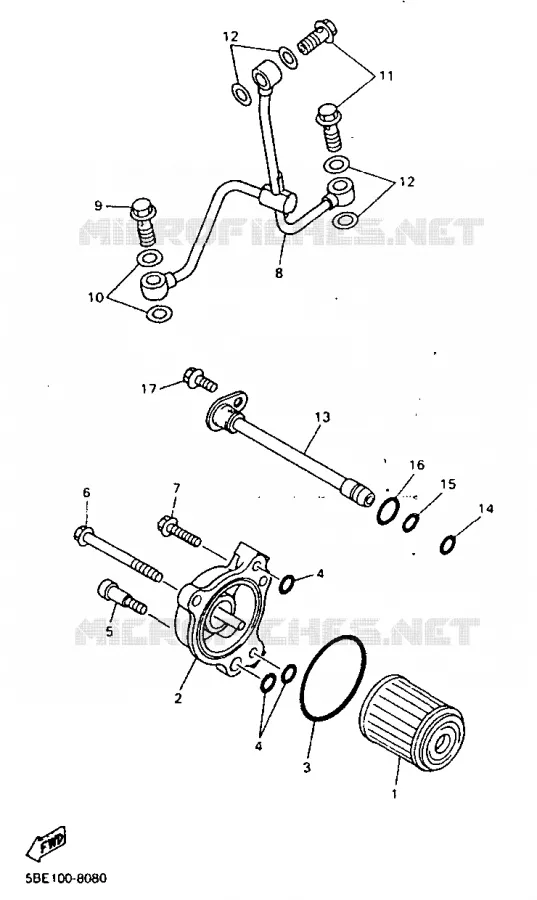 FILTRE A HUILE Yamaha MOTO 400 1999 YZF  YZ400FL